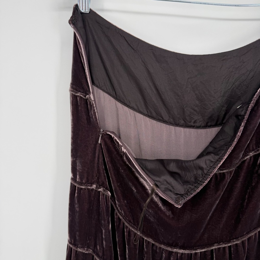 GARNET HILL VINTAGE VELVET TIERED MIDI SKIRT SZ 14 Y2K WHIMSIGOTH ROMANTIC FAIRY - Picture 10 of 11